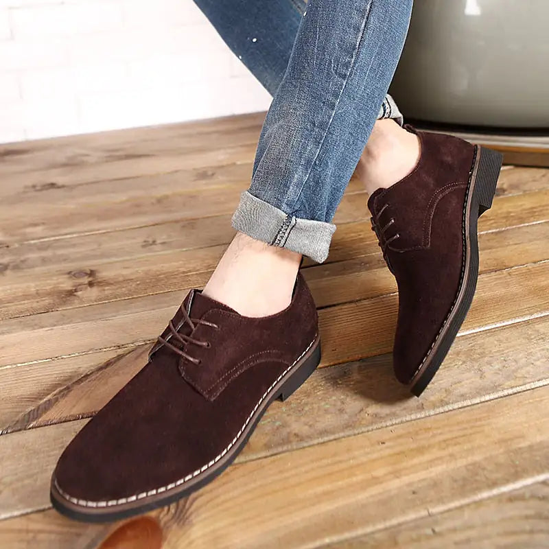 Suede Leather Oxford Shoes