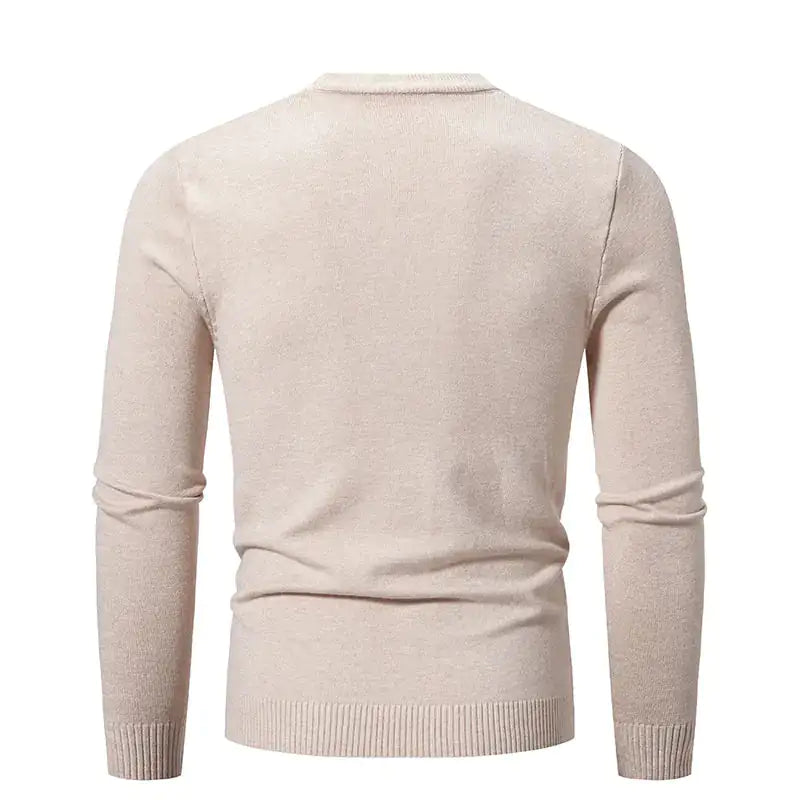 Men’s Slim-Fit Elastic Knit Sweater