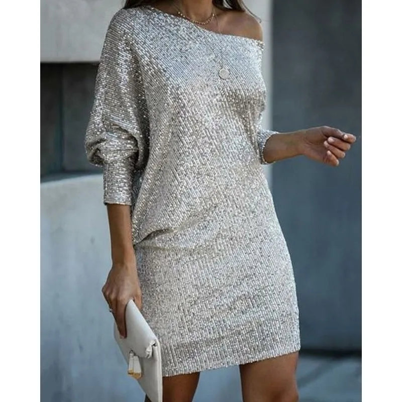 Sparkling Sequin Mini Dress for Women