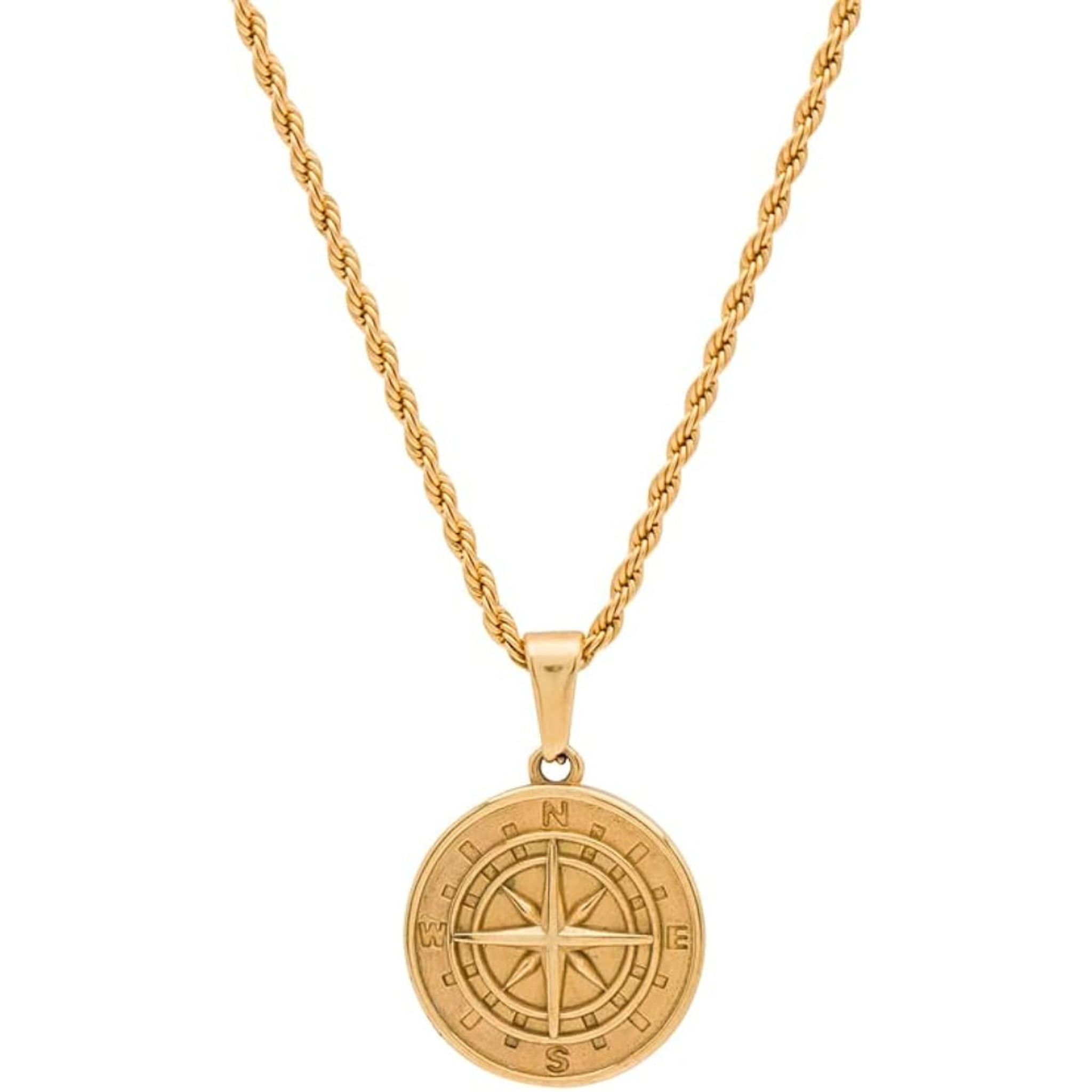 Hõrae Compass Necklace Gold - Navigate Your Style with Elegance