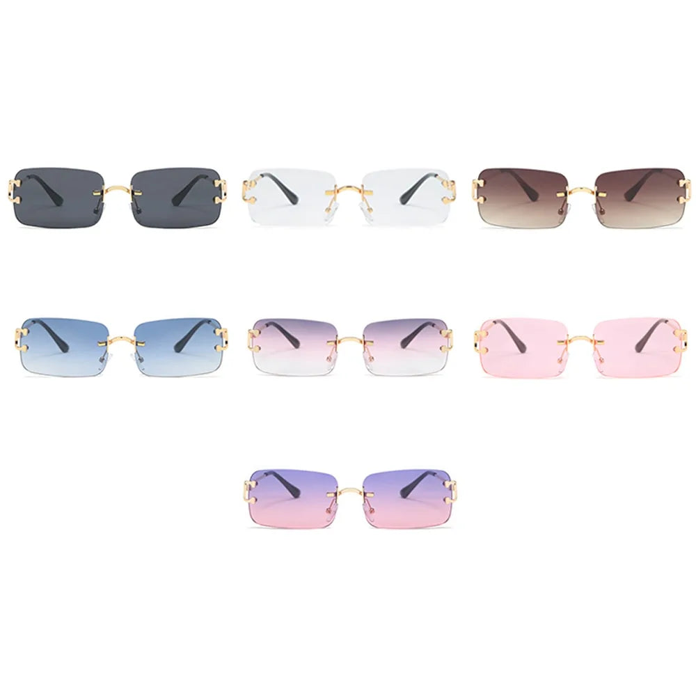 õrae Rectangular Rimless Sunglasses Hõrae Rectangular Rimless Sunglass