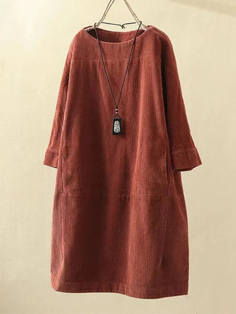 Oversized Corduroy Dress for Women