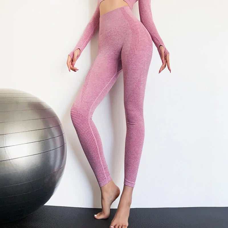 Seamless Black Tummy-Control Leggings