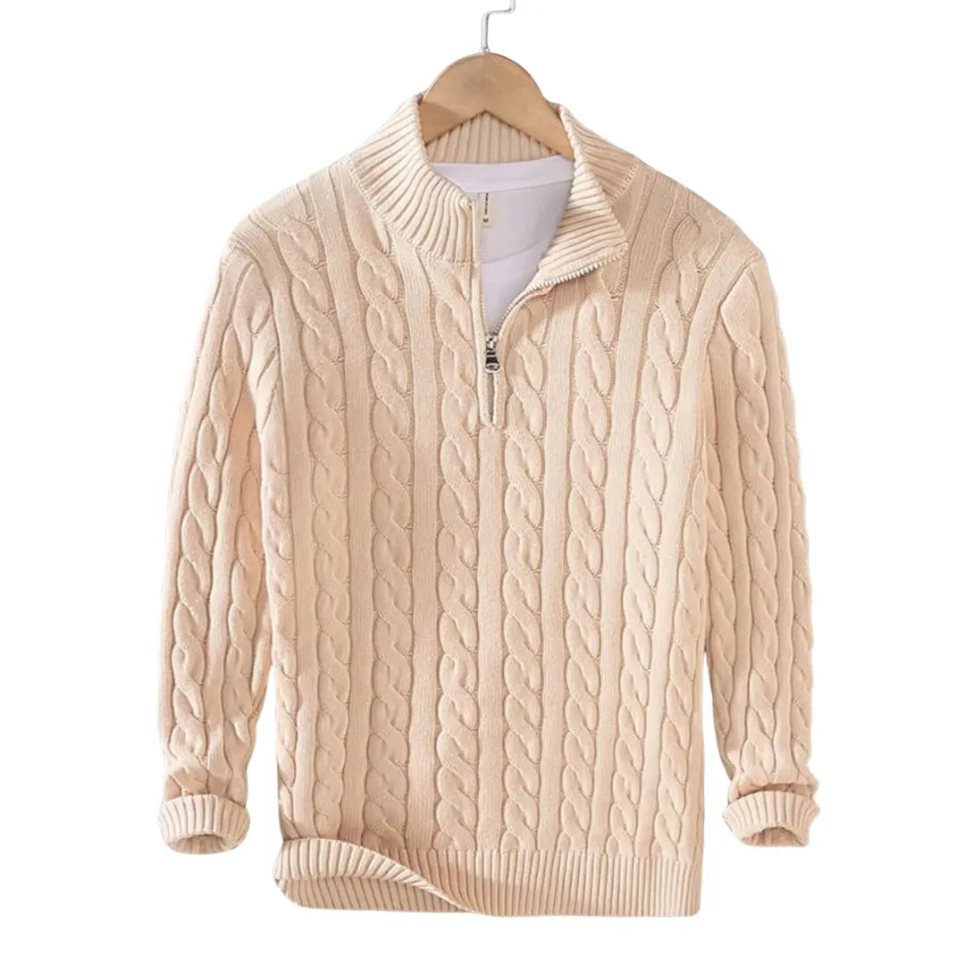 Half Zip Knitted Sweater