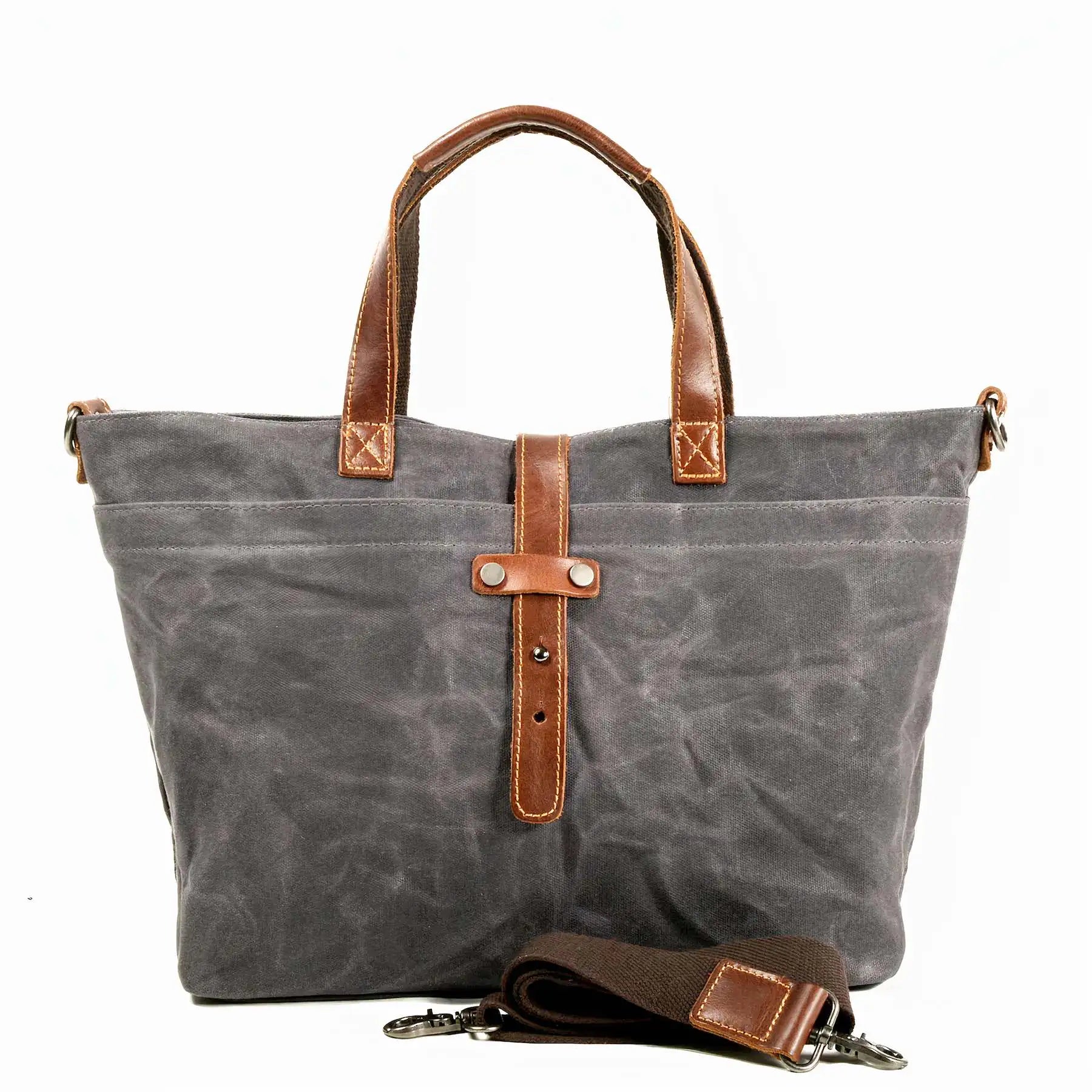 Textured Waxed Canvas Crossbody