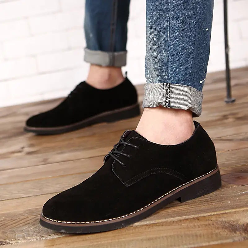 Suede Leather Oxford Shoes