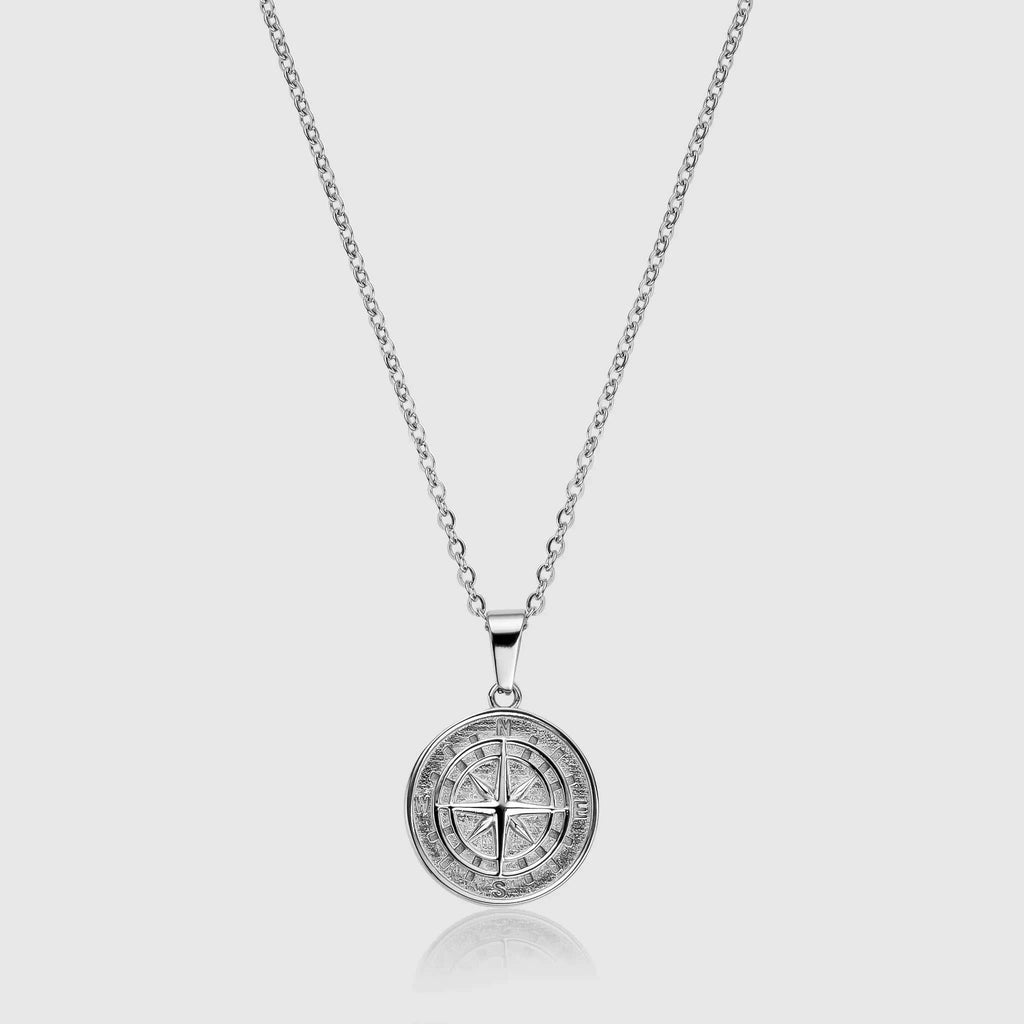 Hõrae Compass Necklace Silver - Navigate Your Style with Grace