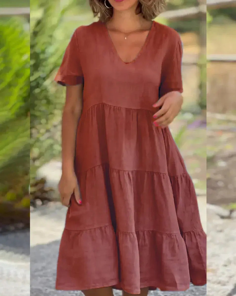 Flowy Cotton-Linen Blend Dresses