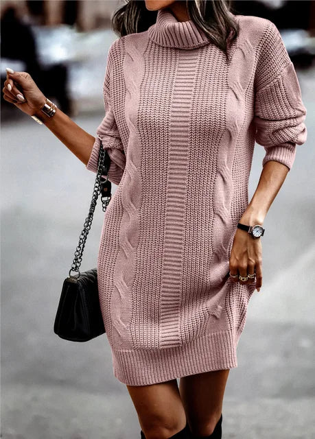 Knitted Long-Sleeve Dress