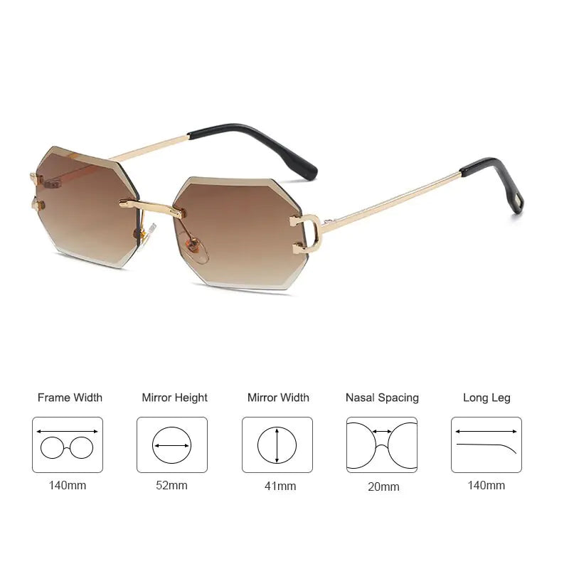 Rimless Octagonal Shades