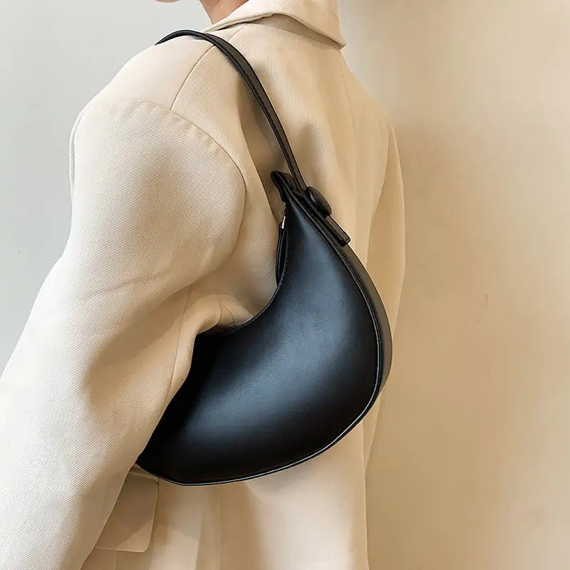 Chic Leather Hobo Shoulder Bag