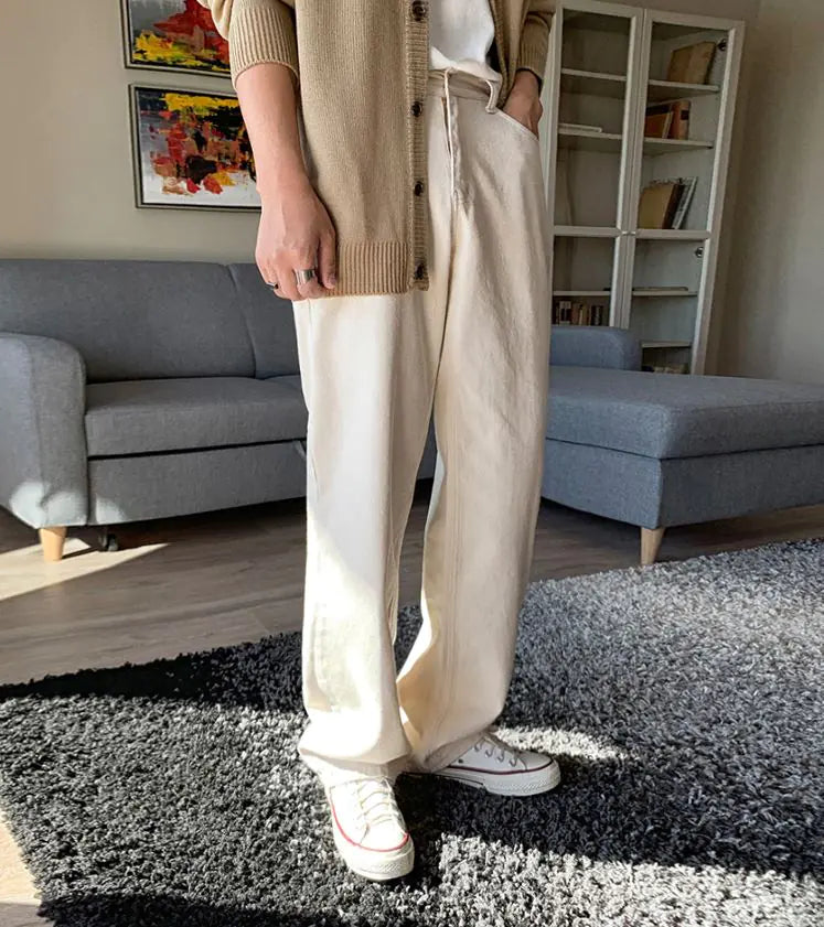 Cream Wide Pants