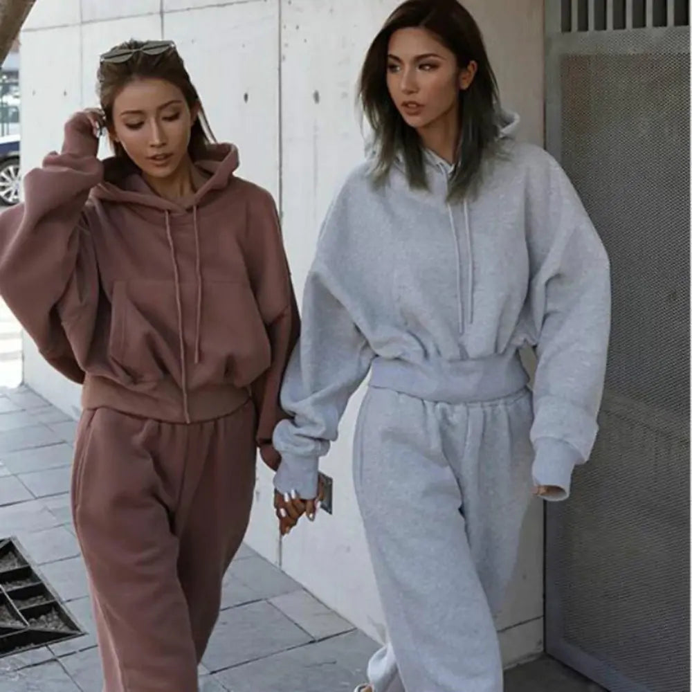 Warm Hoodie and Pants Set